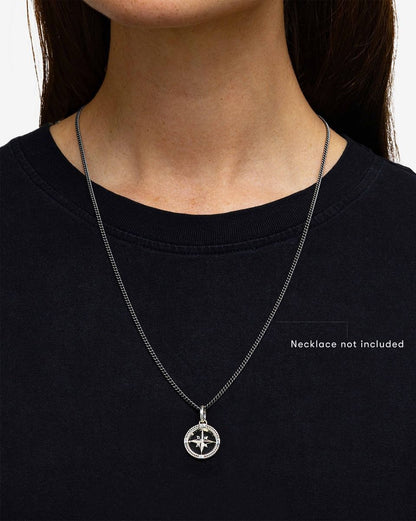 BUDDHA TO BUDDHA BARBARA MINI KOMPAS HANGER ZILVER