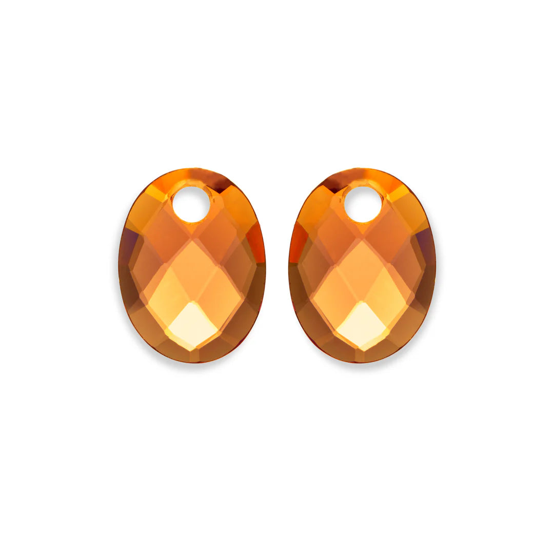 SPARKLING Earstones Medium Oval Citrine Quartz