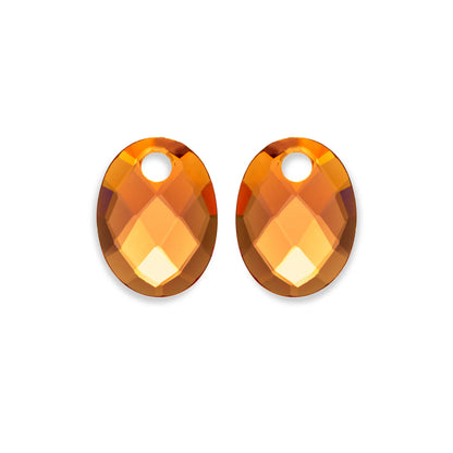 SPARKLING Earstones Medium Oval Citrine Quartz