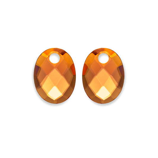 SPARKLING Earstones Medium Oval Citrine Quartz