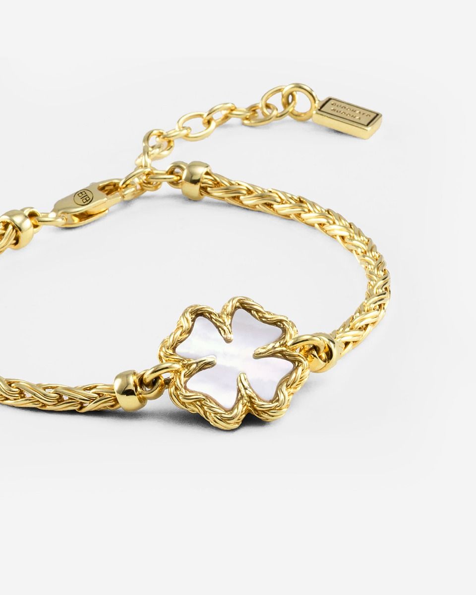 BUDDHA TO BUDDHA ARMBAND KATJA KLAVER PARELMOER ZILVER VERGULD