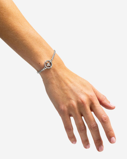 BUDDHA TO BUDDHA BARBARA MINI KOMPAS ARMBAND ZILVER