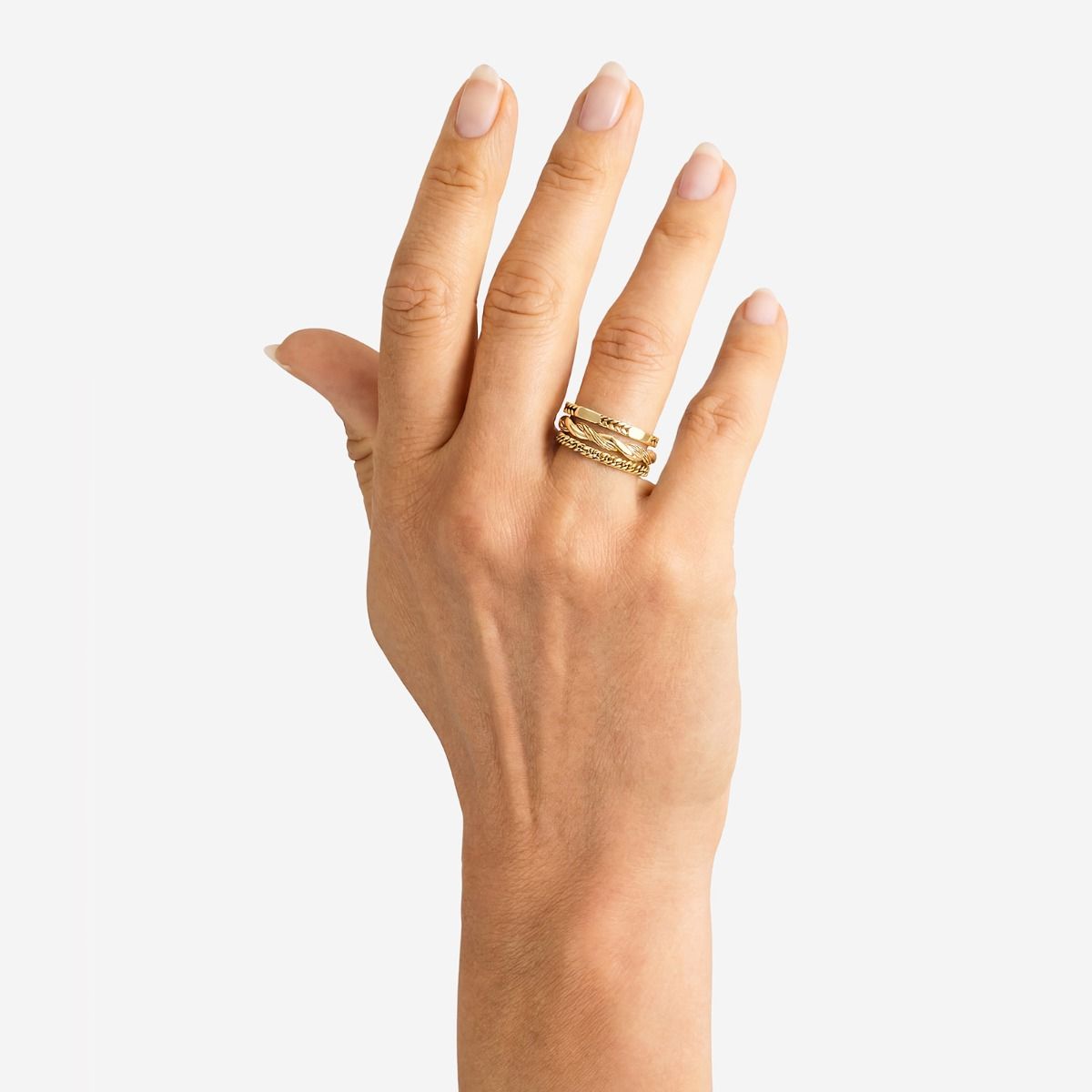 BUDDHA TO BUDDHA KATJA STACKING RING TWIST VERGULD
