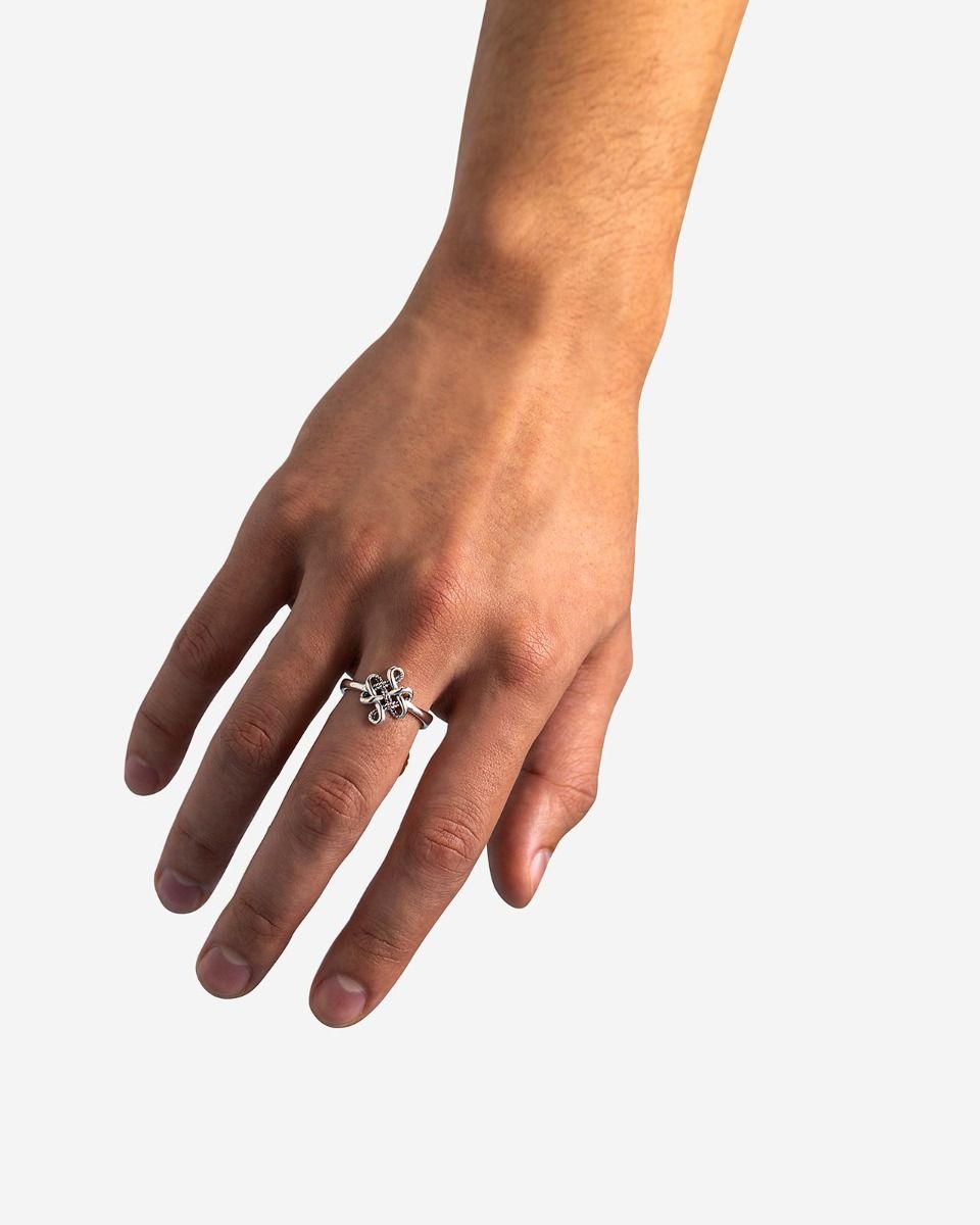 BUDDHA TO BUDDHA RING ENDLESS KNOT ZILVER
