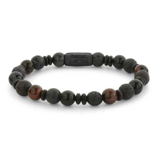 Rebel & Rose Armband Variations Mix-Black 8mm
