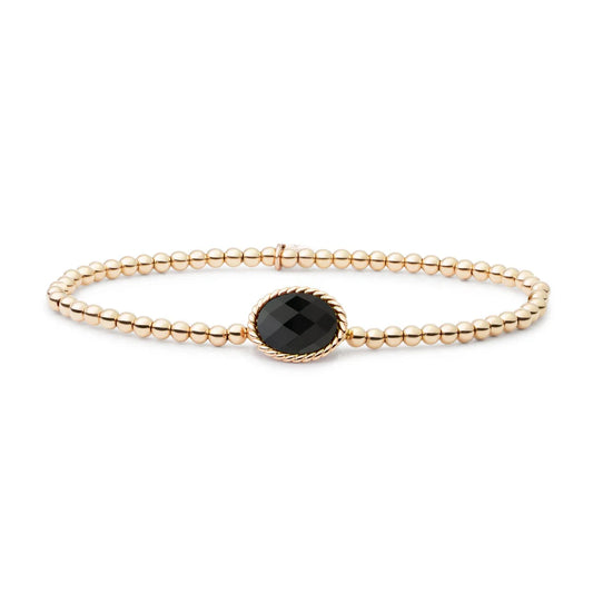 SPARKLING Bracelet Gold Onyx Twist