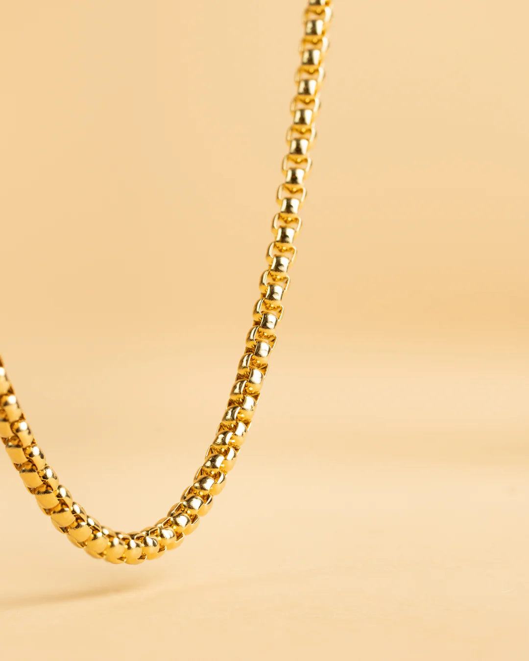GEMENI VITO BOXEL KETTING 3MM MET GOUDEN AFWERKING