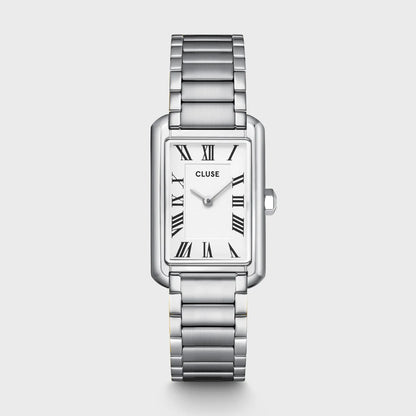 Cluse Belisenna Watch Steel, White, Silver Colour