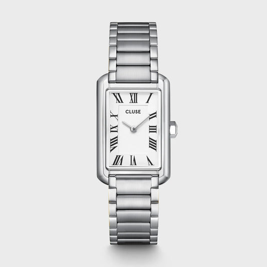 Cluse Belisenna Watch Steel, White, Silver Colour
