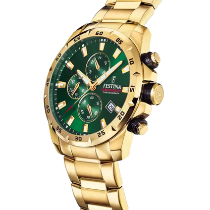 FESTINA HEREN GROEN GOUDKLEURIG HORLOGE F20541/3