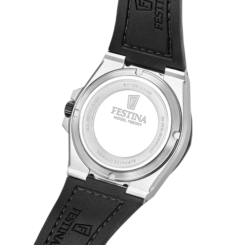 FESTINA HEREN HORLOGE SWISS MADE ZWART LEREN VALEE F22001/4