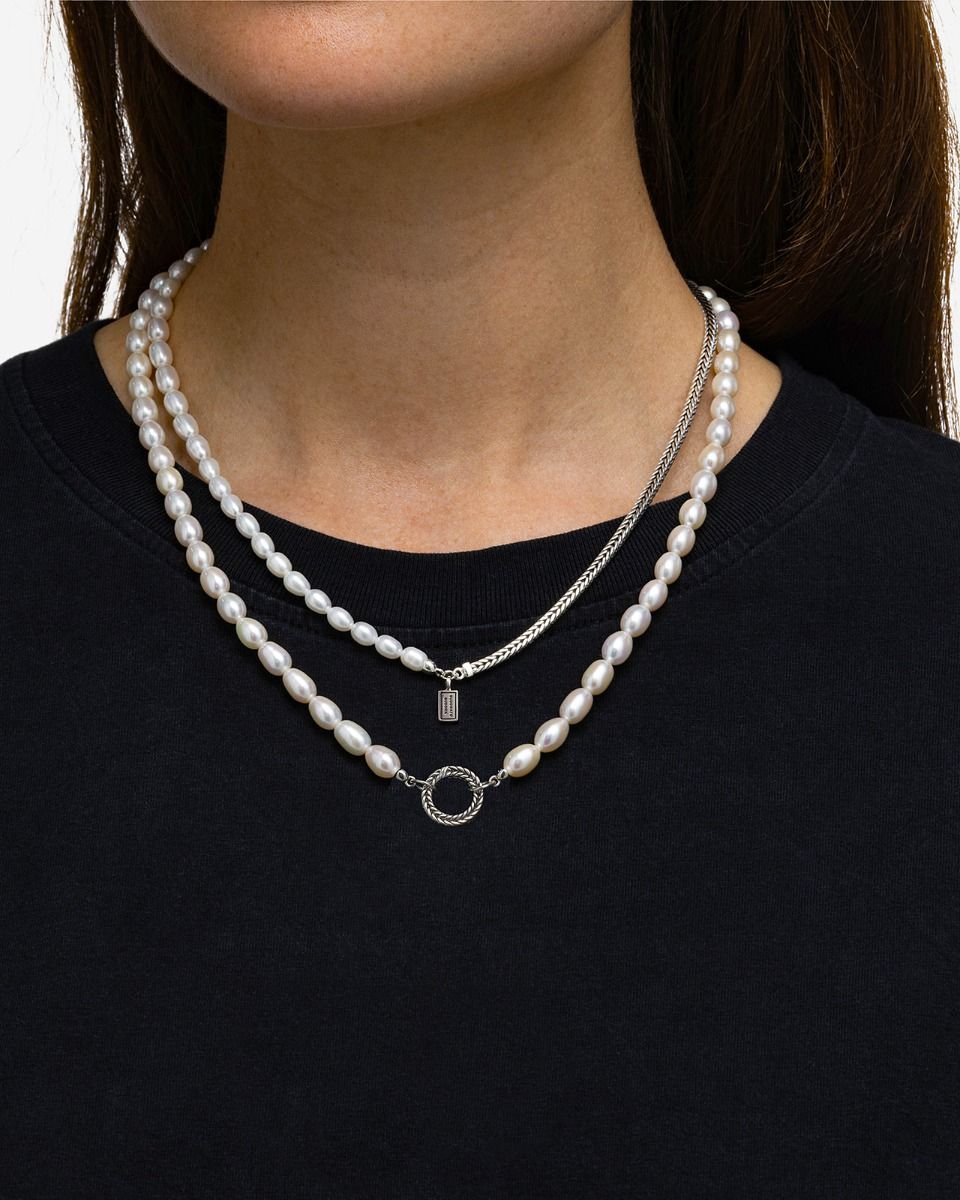 BUDDHA TO BUDDHA BARBARA XS PAREL KETTING ZILVER 50 CM
