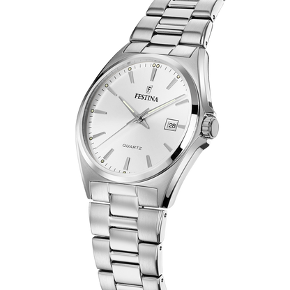 FESTINA CLASSICS HORLOGE F20552/2 WITTE STALEN BAND, HEREN