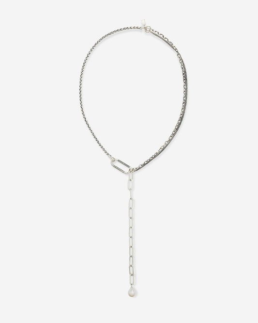 BUDDHA TO BUDDHA GEORGE MULTI CHAIN Y KETTING ZILVER 50 CM