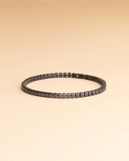 GEMINI Luxus 3mm Volledig zwarte tennisarmband