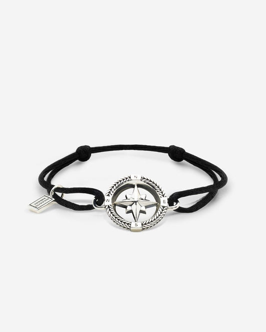 BUDDHA TO BUDDHA BARBARA MINI KOMPAS KOORD ARMBAND ZILVER