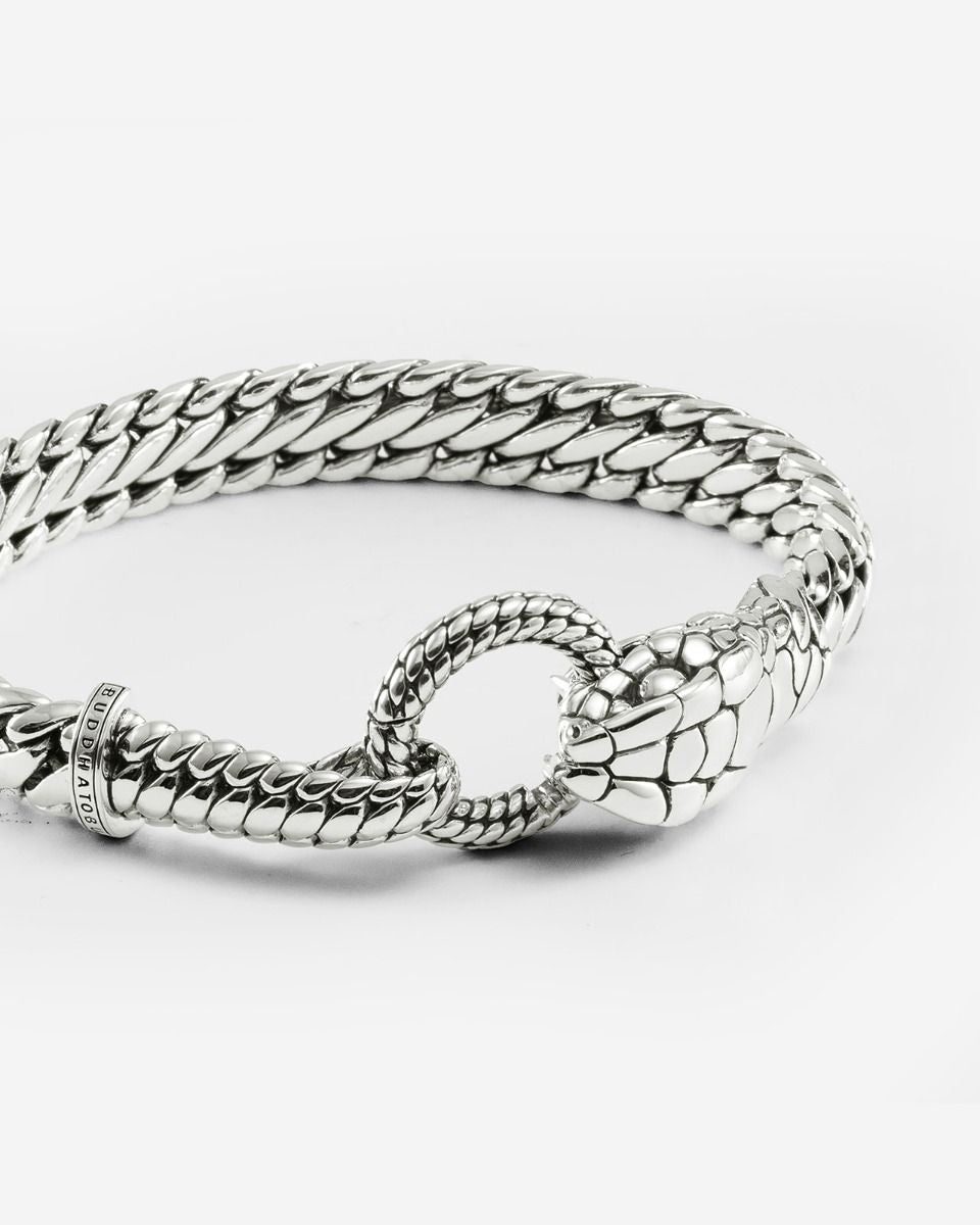BUDDHA TO BUDDHA ARMBAND BEN XS SLANG ZILVER