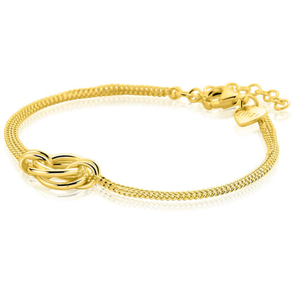 ZINZI gold plated armband knoop stijl