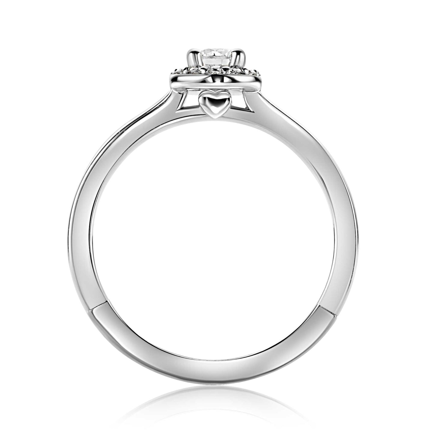 ZINZI zilveren entourage ring bezet met witte zirkonia's