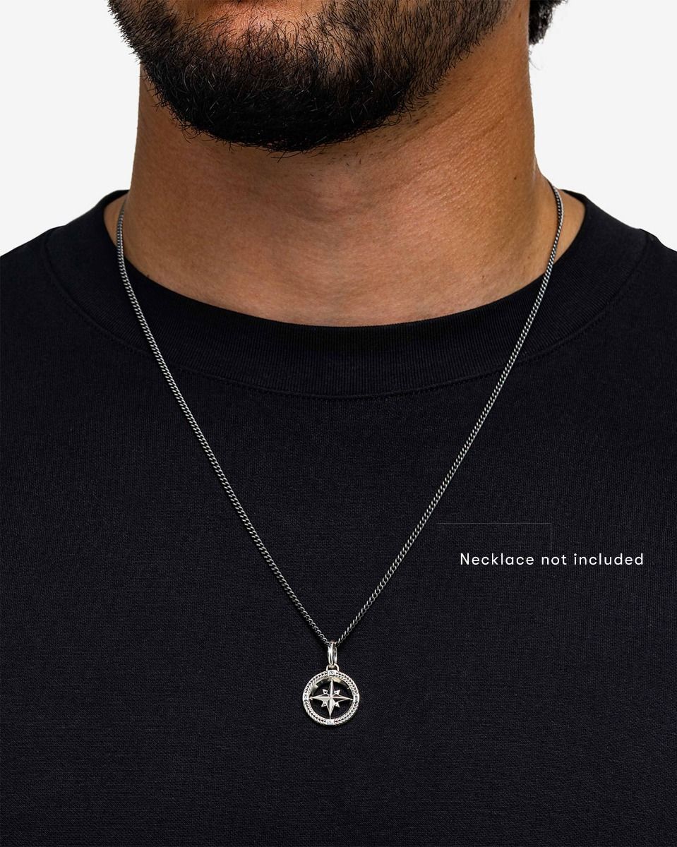 BUDDHA TO BUDDHA BARBARA MINI KOMPAS HANGER ZILVER