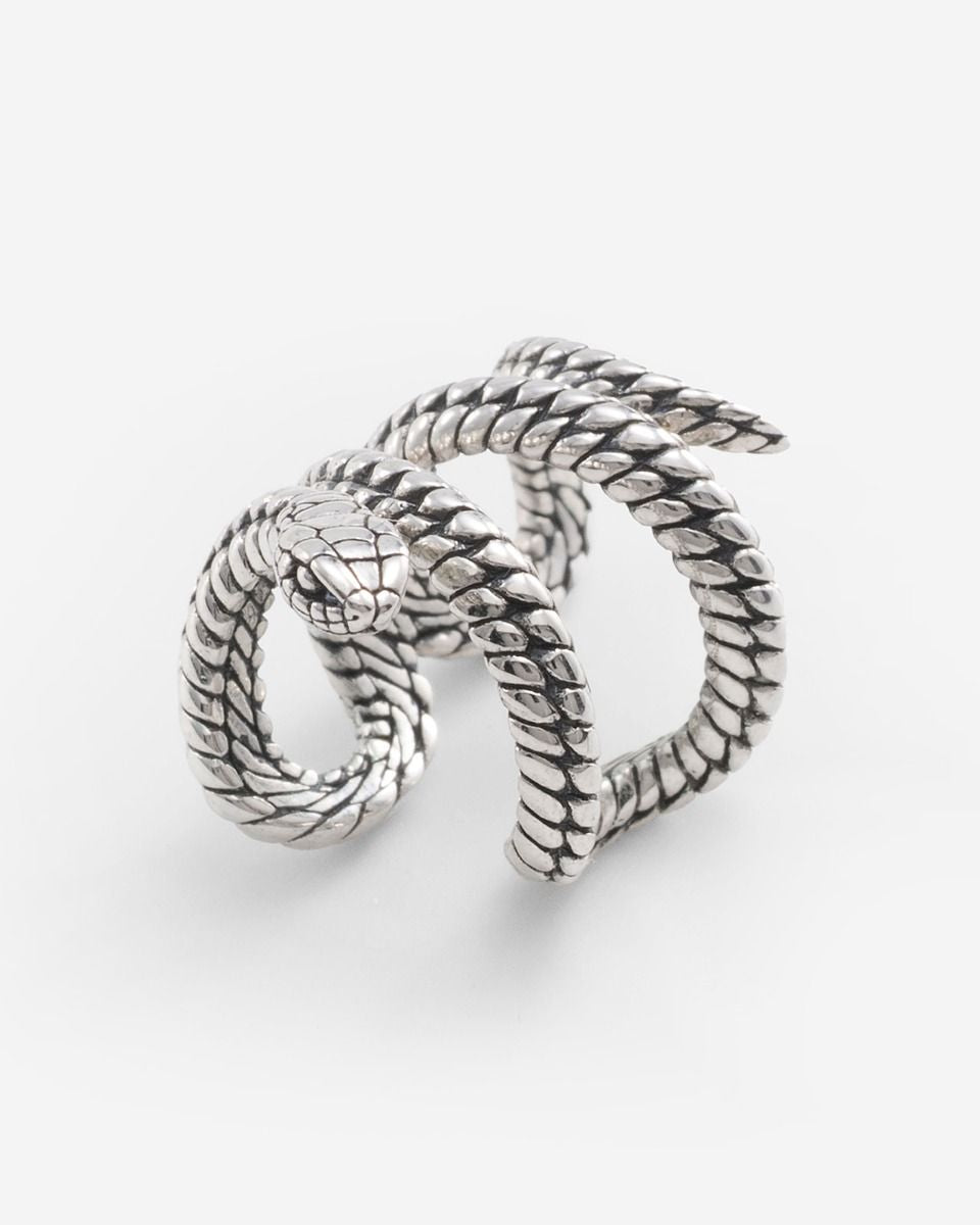 BUDDHA TO BUDDHA EARCUFF BEN SLANG ZILVER