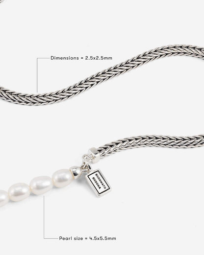 BUDDHA TO BUDDHA BARBARA MINI PAREL KETTING ZILVER 60 CM