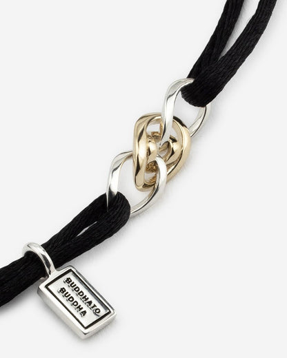 BUDDHA TO BUDDHA NATHALIE CORD BICOLOR BLACK 14KT/ZILVER