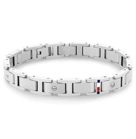 Tommy Hilfiger Roestvrijstalen logo schakel armband 20 cm