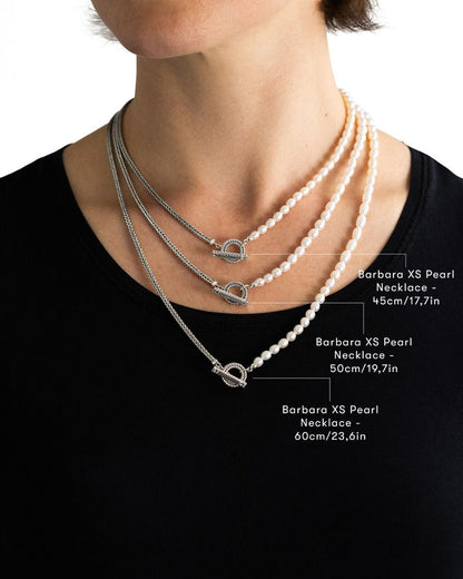 BUDDHA TO BUDDHA BARBARA MINI PAREL KETTING ZILVER 60 CM