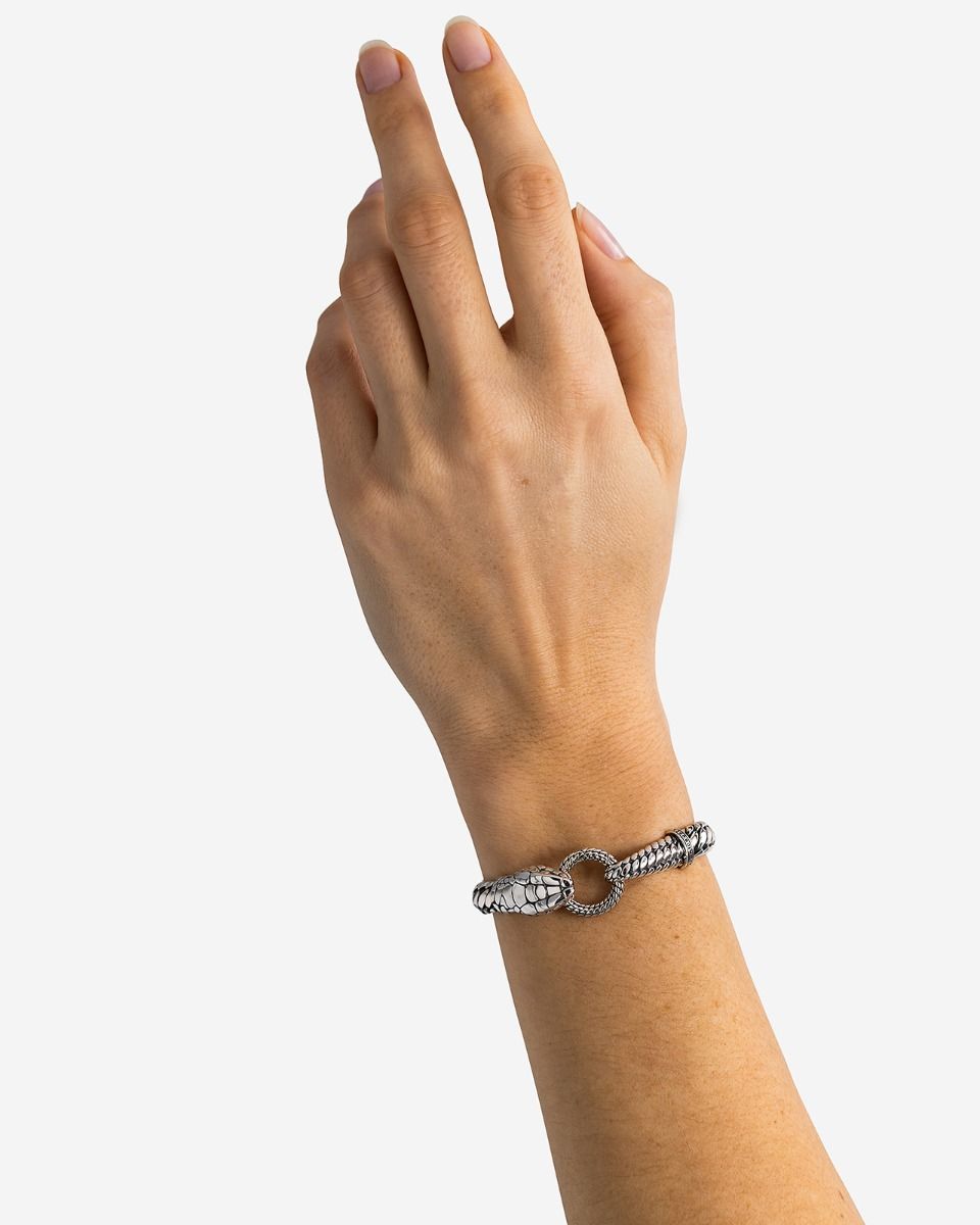BUDDHA TO BUDDHA ARMBAND BEN XS SLANG ZILVER