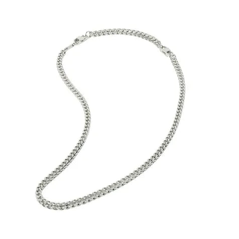 GEMINI Hora 5mm foxtail ketting in roestvrij staal met een zilveren afwerking