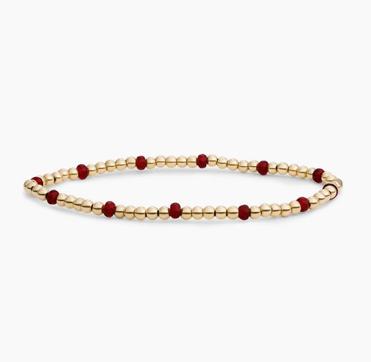SPARKLING REVERSE ROUNDEL ARMBAND RUBY QUARTZ