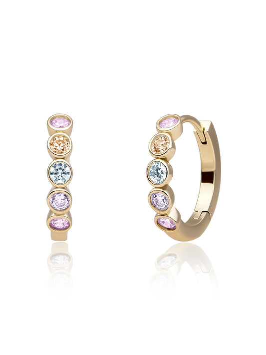 SPARKLING EARRINGS | TUBE HUGGIES - MULTI CZ