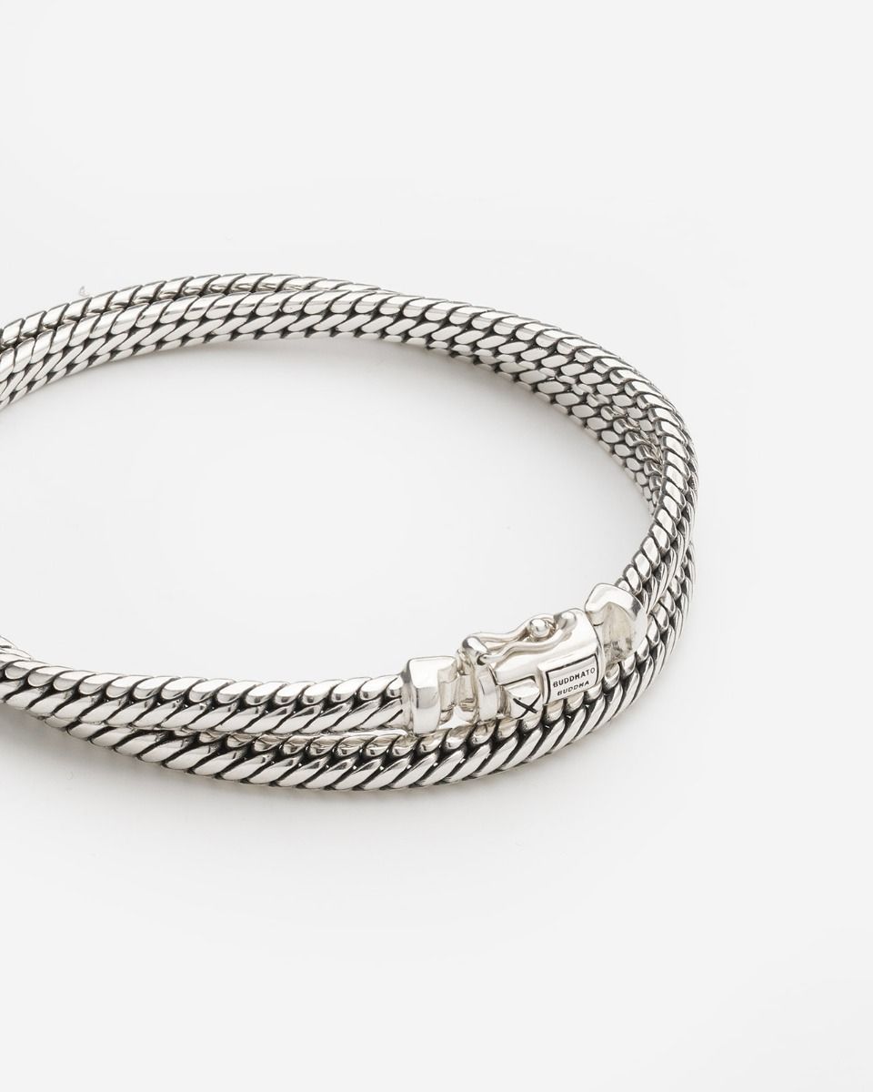 BUDDHA TO BUDDHA BEN MINI DOUBLE ARMBAND ZILVER