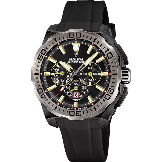 FESTINA CHRONO BIKE HERENHORLOGE F20726/3 ZWARTE RUBBEREN BAND