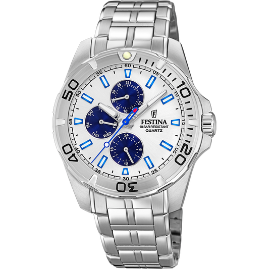 FESTINA HEREN HORLOGE WIT MULTIFUNCTION COLLECTION F20445/1