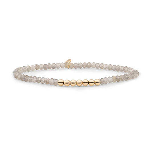 SPARKLING Bracelet Labradorite 4MM Reverse Universe Gold Plated