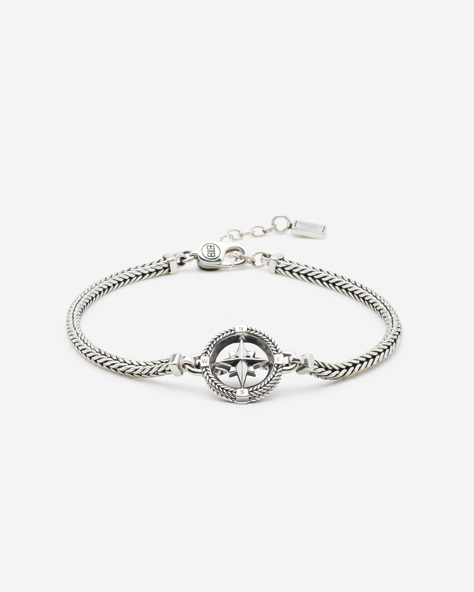 BUDDHA TO BUDDHA BARBARA MINI KOMPAS ARMBAND ZILVER