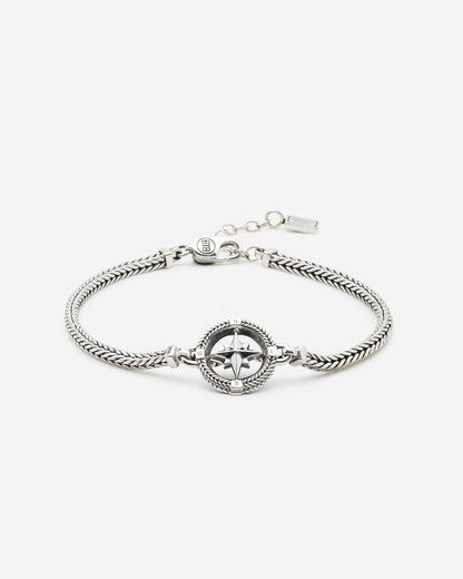 BUDDHA TO BUDDHA BARBARA MINI KOMPAS ARMBAND ZILVER