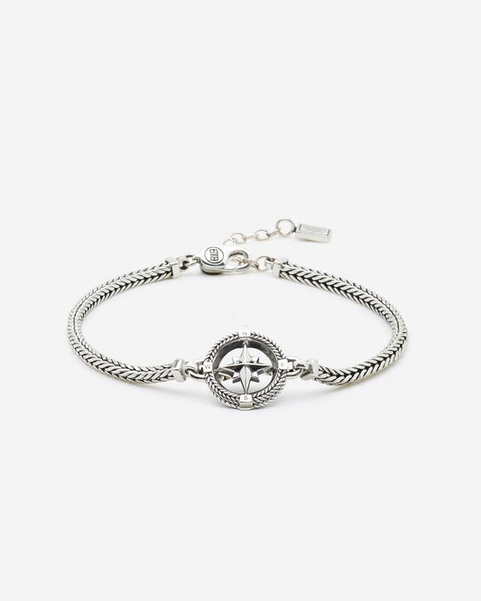 BUDDHA TO BUDDHA BARBARA MINI KOMPAS ARMBAND ZILVER