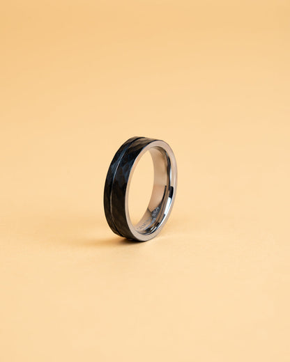 GEMINI Alter 6mm Faceted full Titanium ring