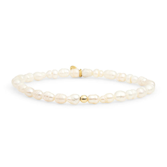 SPARKLING Bracelet Pearl Saturn Small Gold 4MM