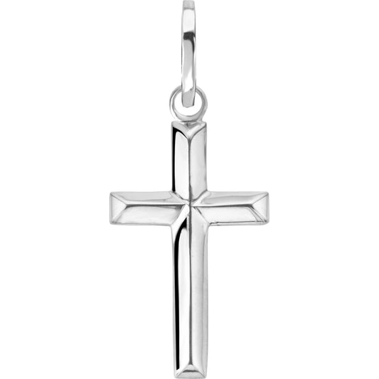 Rebel & Rose Pendant Cross Plain Zilver