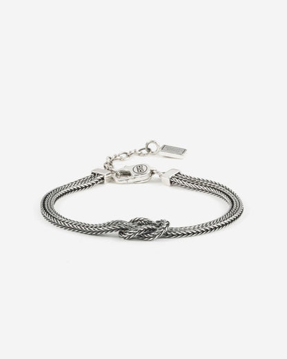 BUDDHA TO BUDDHA ARMBAND BARBARA MINI GEKNOOPT ZILVER