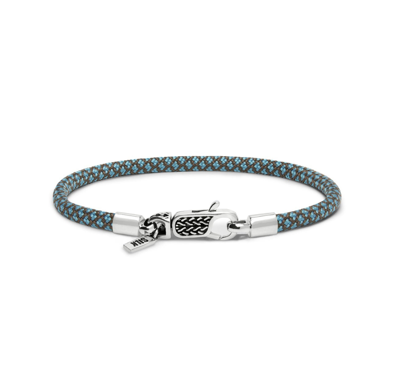 SILK 782AZ4 ARMBAND ZILVER & PARACORD