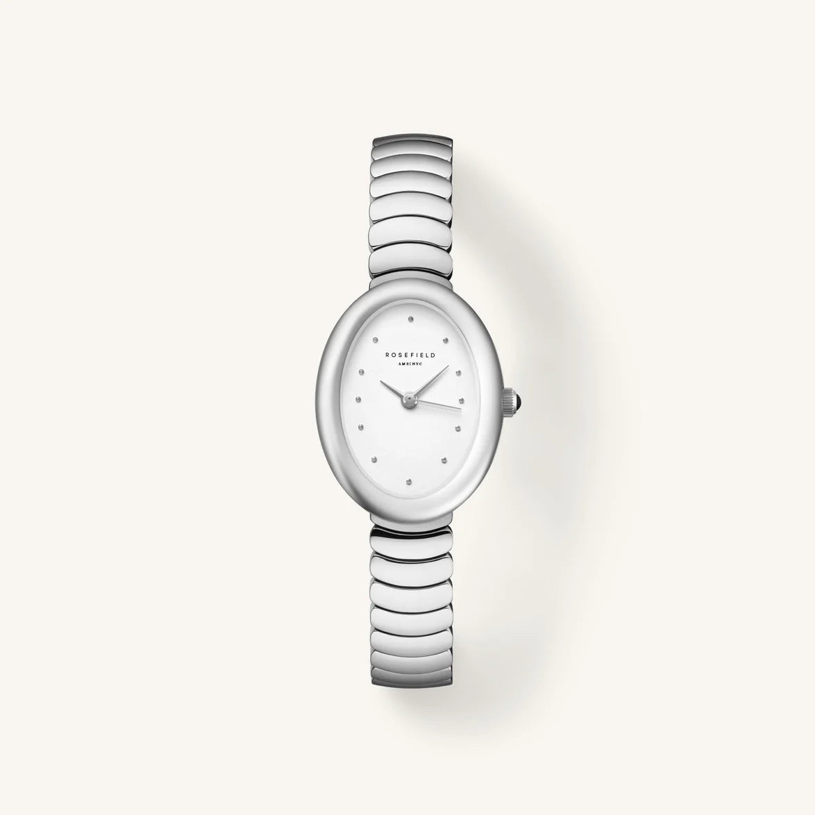 ROSEFIELD HORLOGE Ovale Silver