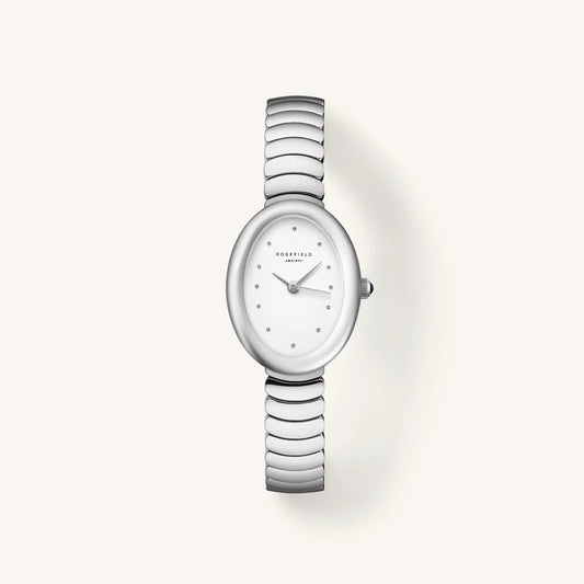ROSEFIELD HORLOGE Ovale Silver