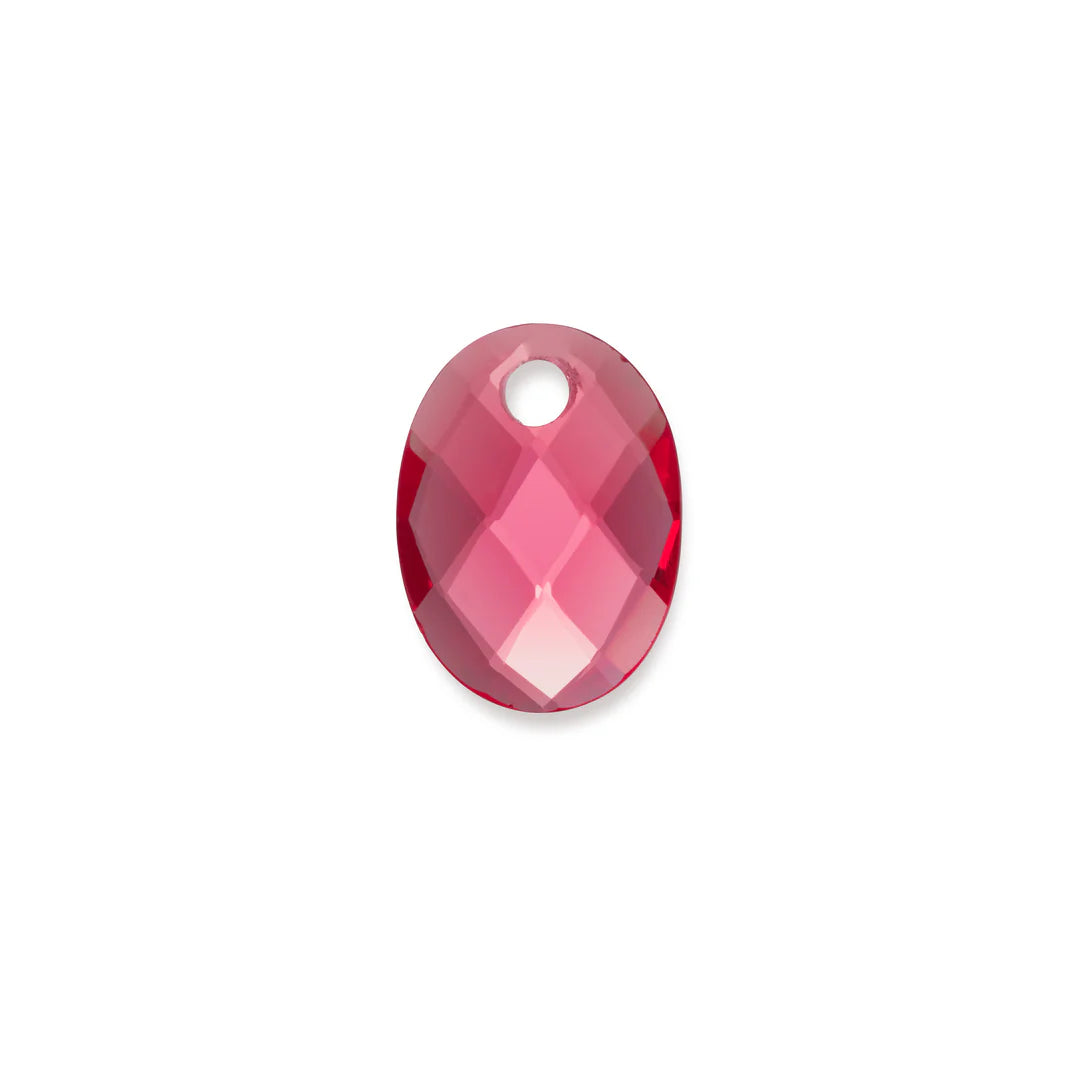 SPARKLING Pendant Gemstone Medium Oval Fuchsia Quartz