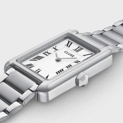Cluse Belisenna Watch Steel, White, Silver Colour