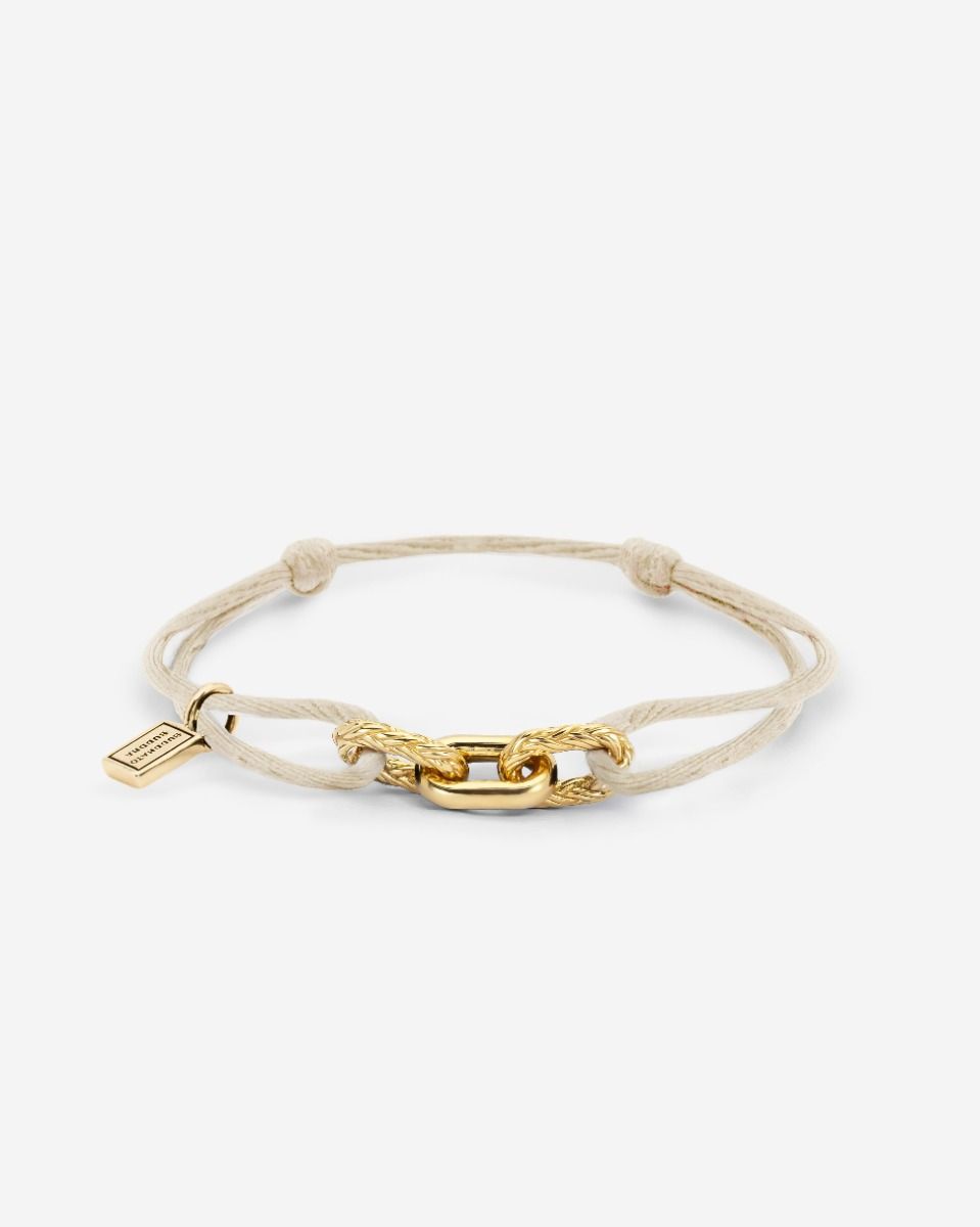 BUDDHA TO BUDDHA KOORD ARMBAND KATJA VERGULD BEIGE